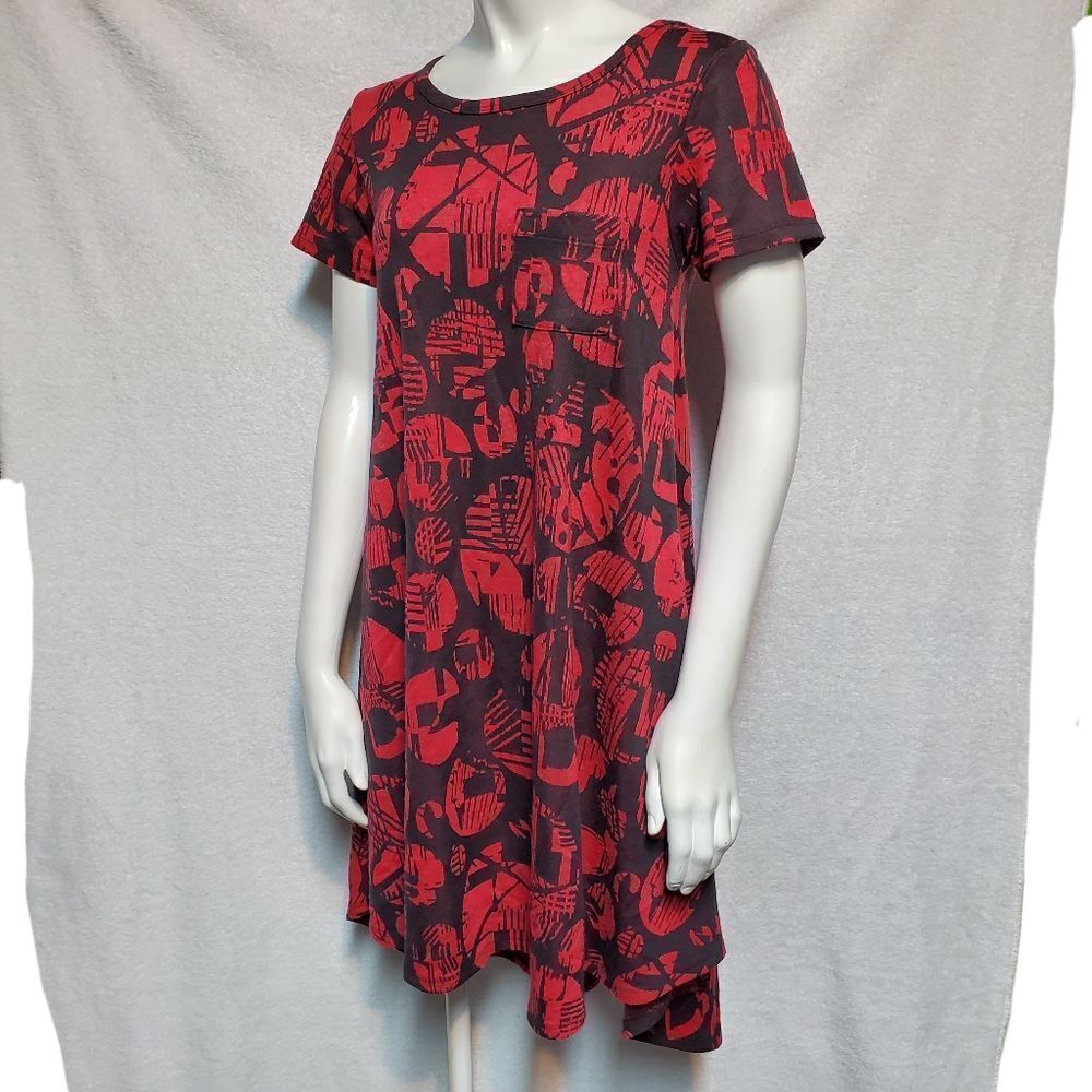 LuLaRoe Carly Red & Black Dress (XXS)